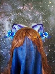 Blue-Violet Cat Kitten Ears Headband