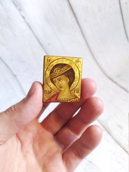 George the Victorious | Hand painted icon | Travel size icon | Orthodox icon for travellers | Small Orthodox icons