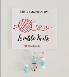 stitch markers | knitting stitch marker | knitting accessories | knitting tools | knitting gifts | anchor | charm