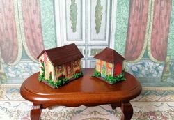 two houses for the doll house. a toy for a doll.1:12 scale.