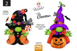 Watercolor Gnomes witches, Dwarf Witch, The Witch PNG