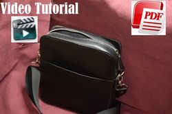 leather messenger bag pattern- Pattern leather bag-Men's Leather Bag