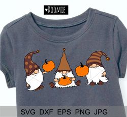 Halloween Autumn Gnomes Svg, Fall gnome SVG, Pumpkin SVG, Halloween shirt, Halloween Clipart Cut Files Decor
