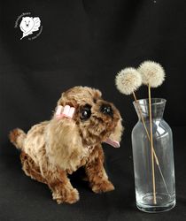 realistic toy puppy spaniel pet portrait