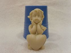 Child with a heart - silicone mold
