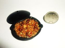 Dollhouse miniature 1:12 Boiler with food! Rice with meat and vegetables!!!