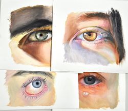 Eyes oil painting, set original art, painting, original inspiring art