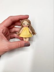 Girl brooch, Miniature doll brooch