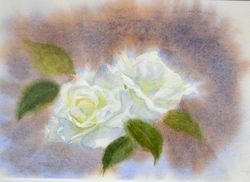 Sunny Roses watercolor painting, original art, rose painting, flowers watercolor, original inspiring art