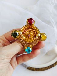 Brooch order beaded, sailor moon jewelry, crystal pin,gift for women