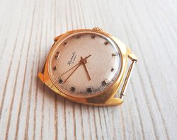 Soviet watch Raketa 2609A.1 wind up mens Au20 gold plated wrist watch vintage
