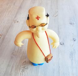 Soviet Doctor toy vintage plastic doll USSR