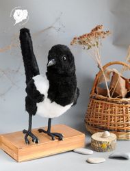 realistic toy magpie realistic bird