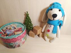 Crochet Dog, Handmade Dog Toy, Stuffed Animal Baby Shower, Gift, Amigurumi, Baby Toy, Crochet, Crochet Farm Animal
