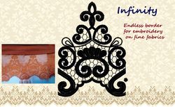 Infinity border embroidery design