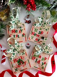 Merry Christmas cross stitch pattern Christmas ornaments cross stitch chart Cross stitch pattern PDF Instant download