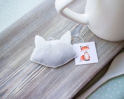 Baby Fox Tea bags tea party invitation  Set - 12 pcs. Woodland baby shower