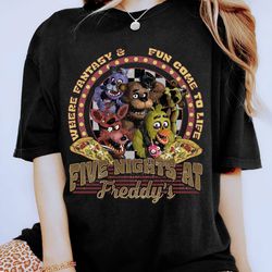 Five Nights at Freddy Shirt  Freddy Fazbear Bonnie Chica Foxy Shirt  Fnaf Shirt  Video Game Shirt