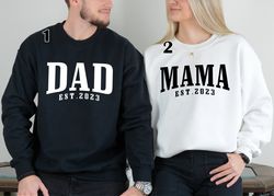 Mama and Dad Shirts New Dad Shirt, Gift for New Mom, Pregnancy Announcement Shirts, Christmas Gift For Mom and Dad