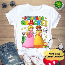 Mario Shirt  Mario Princess Birthday Shirt  Personalized Princess Peach Princess Daisy Shirt Family Birthday Shirt