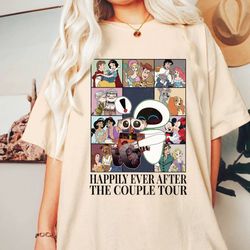 Mickey Minnie Happily Ever After The Couple Tour Shirt  Aladdin And Jasmine Belle And Beast Up Movie Couple Shirt  Magic