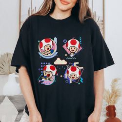 Retro Toad Shirt  Princess Peach Super Mario Luigi Bowser Toad Shirt  Mario Bros Shirt  Mario Game Birthday Shirt