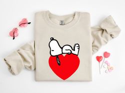 Snoopy Valentine Shirt, Cute Valentine Sweatshirt, Snoopy Valentines Day Love Hearts Shirt , Snoopy Shirt, Snoopy Love S
