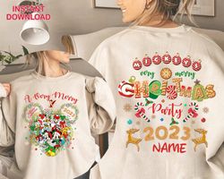 Custom A Very Merry Christmas Png  Personalized Mickey Christmas Png  Mickey And Friends Xmas 2023 Png  Christmas Party