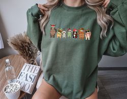 Christmas Cats Comfort Colors Sweatshirt, Happy Cat Year Shirt, Cat Santa Sweatshirt, Cat Lover Christmas Shirt, Funny C