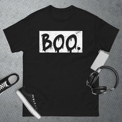 Vintage Boo Funny Lazy Halloween Costumes For Men And Women T-Shirt