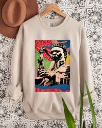 Pharoah Sanders fan art T-shirt, Live 68, Free Jazz Legends!, Spiritual Jazz, Collectors Value, Hand Printed - Creator H