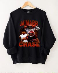 Vintage 90s Graphic Style JaMarr Chase Sweatshirt, JaMarr Chase Tee, Retro JaMarr Chase Oversized, Football T-Shirt, Spo