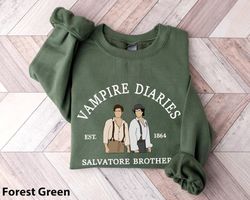 Vampire Diaries Sweatshirt, Salvatore Brothers 1864 Hoodie, Mystic Falls Virginia Shirt, Fall Tee, Hello Brother