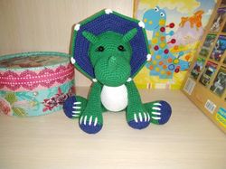 Triceratops Toy, Crochet Dinosaur Toy,Crochet Triceratops,Knitted Dinosaur Kids Room,Amigurumi Dinosaur,Dinosaur