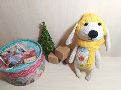 Crochet dog, Handmade toy animal dog, Stuffed, Animal,Baby Shower Gift Amigurumi, Children's toy ,Crochet gift