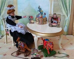 doll circus. animals in circus.circus with zebra.1:12 scale.