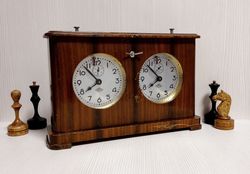 Soviet Wooden Chess Clock. Vintage Chess Clock USSR. Chess Timer