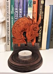 Wooden candlestick Dragon