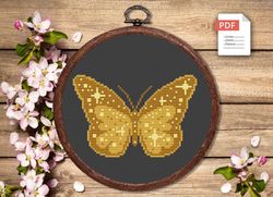 The Butterfly Cross Stitch Pattern, Summer Cross Stitch Pattern, Embroidery Butterfly, Home Decoration