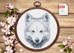 The Wolf Cross Stitch Pattern, Animal Cross Stitch, Embroidery Wolf, Wolf Pattern, Animal Pattern