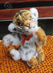custom order realistic toy tiger cub pet portrait