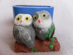Two owls - silicone mold