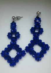Blue earrings.