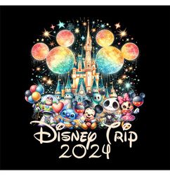 Disney Trip 2024 Rainbow Disney Friendship Digital Png Sublimation