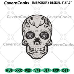 Skull Mandala Las Vegas Raiders NFL Embroidery Design Download