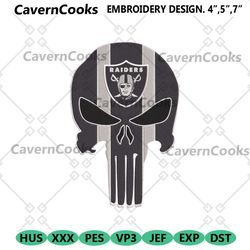 NFL Las Vegas Raiders Skull Logo Team Embroidery Design Download File