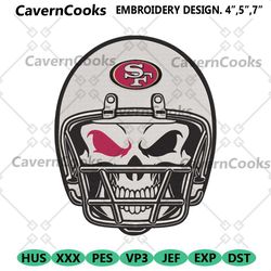 Skull Helmet San Francisco 49ers NFL Embroidery Design