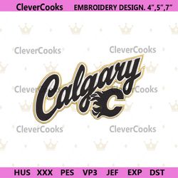 Calgary Flames Logo NHL Embroidery, Calgary Flames Embroidery Download File