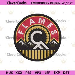 Calgary Flames Embroidery Download File, Calgary Flames Machine Embroidery