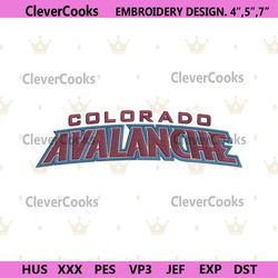 Colorado Avalanche Wordmark Logo Machine Embroidery, Colorado Avalanche Logo NHL Embroidery